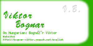 viktor bognar business card